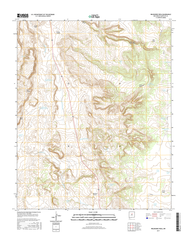 Wildhorse Mesa New Mexico - 24k Topo Map