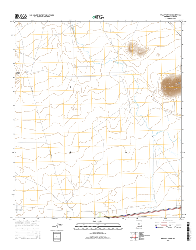 Williams Ranch New Mexico - 24k Topo Map