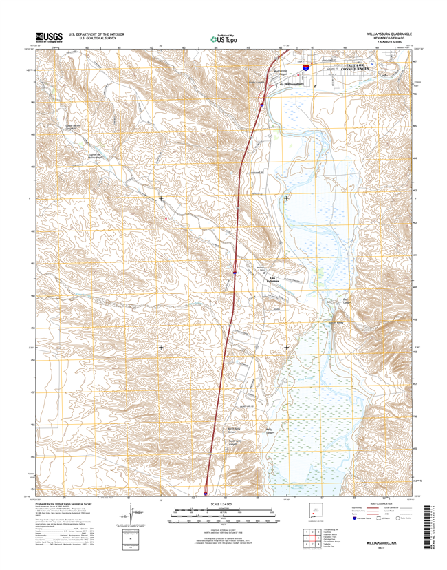 Williamsburg New Mexico - 24k Topo Map