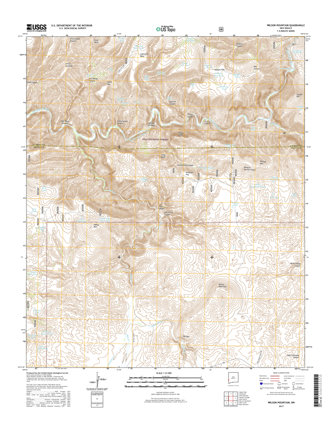 Wilson Mountain New Mexico - 24k Topo Map