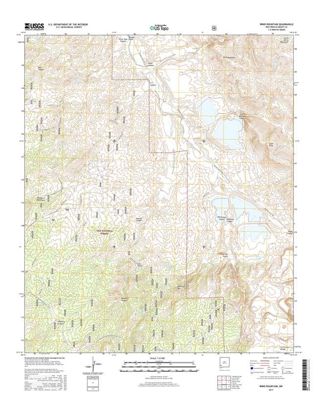 Wind Mountain New Mexico - 24k Topo Map