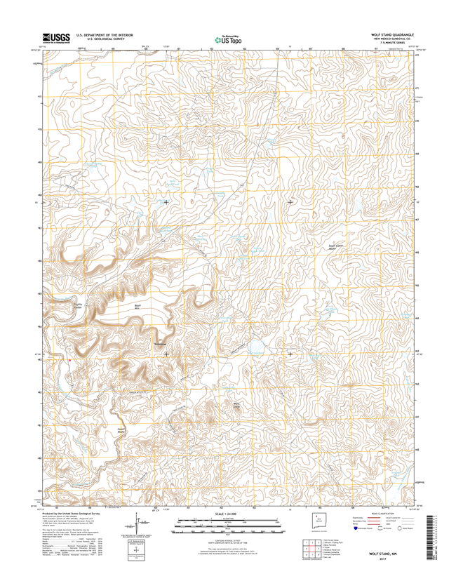 Wolf Stand New Mexico - 24k Topo Map