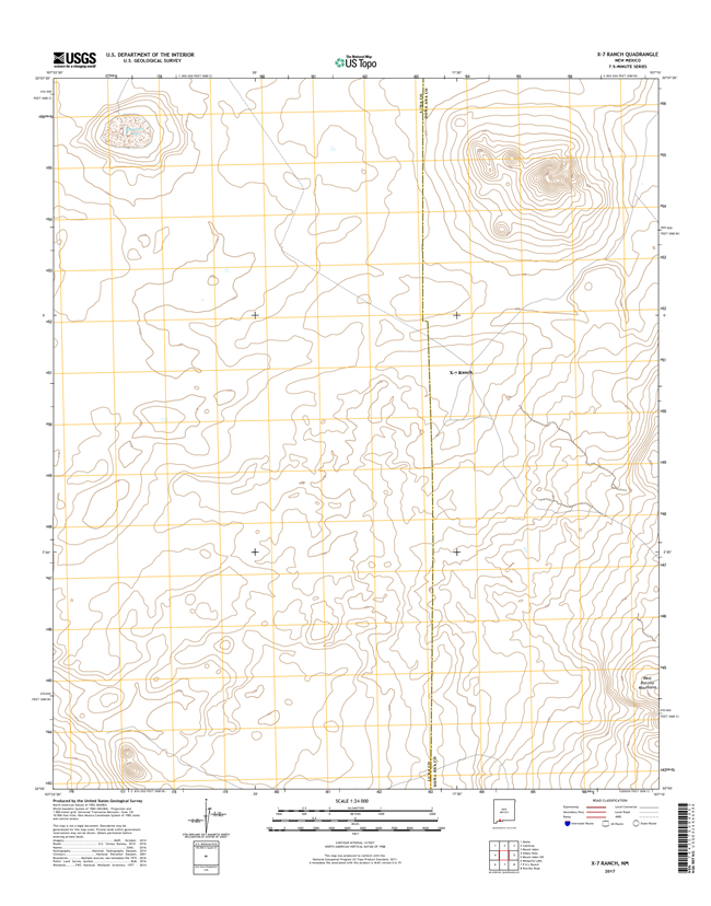 X-7 Ranch New Mexico - 24k Topo Map