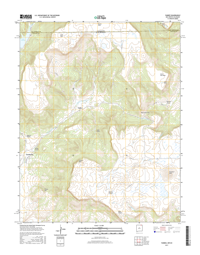 Yankee New Mexico - Colorado - 24k Topo Map