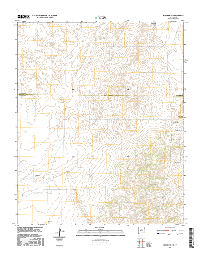 York Ranch SE New Mexico - 24k Topo Map