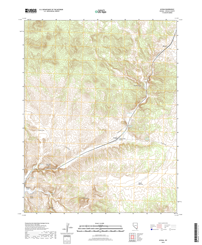 Acoma Nevada - 24k Topo Map