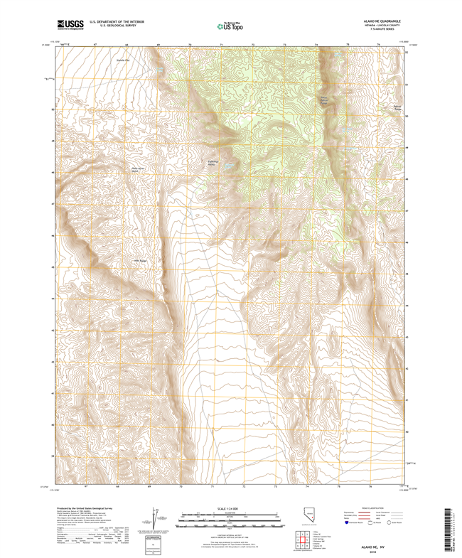 Alamo NE Nevada - 24k Topo Map