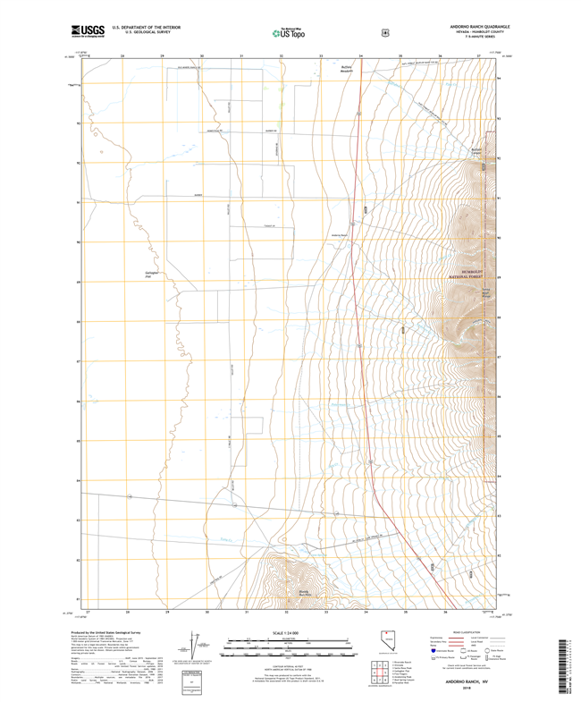 Andorno Ranch Nevada - 24k Topo Map
