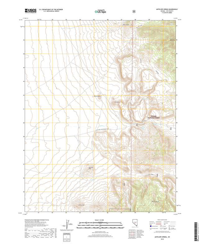 Antelope Spring Nevada - 24k Topo Map