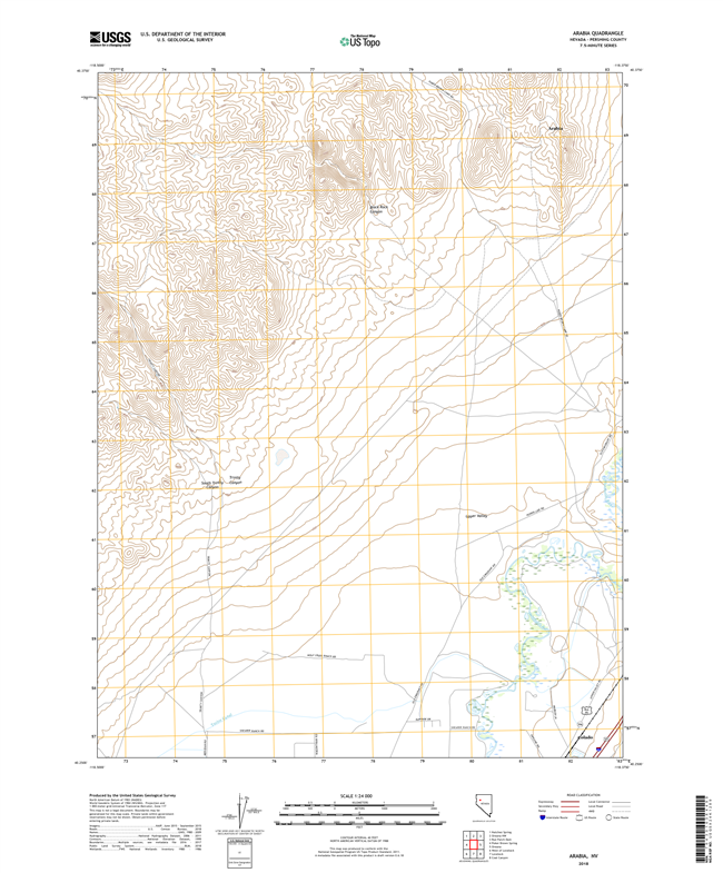 Arabia Nevada - 24k Topo Map