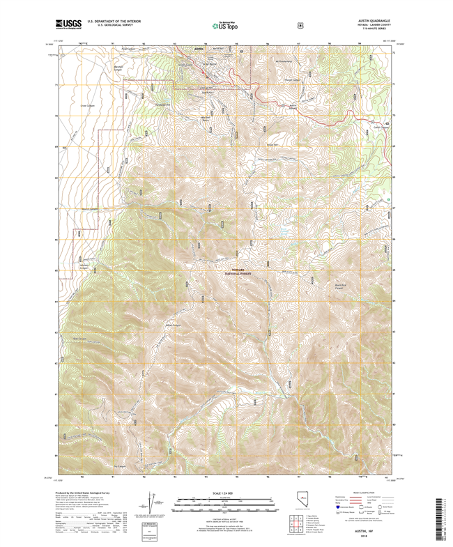 Austin Nevada - 24k Topo Map