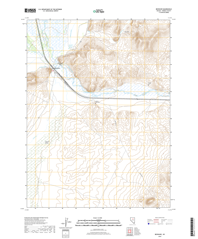 Beowawe Nevada - 24k Topo Map