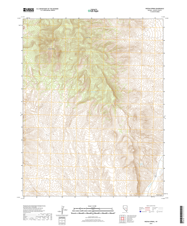 Weepah Spring Nevada - 24k Topo Map