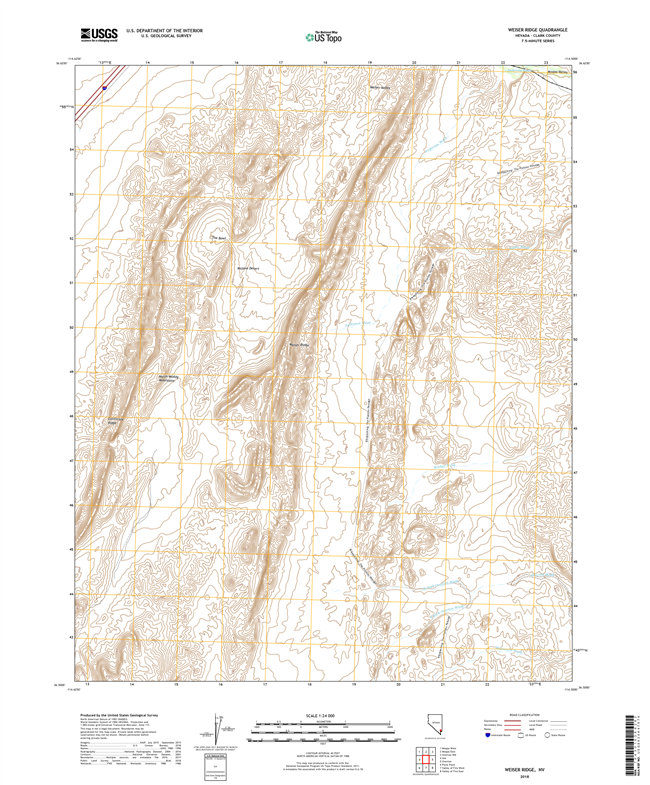Weiser Ridge Nevada - 24k Topo Map