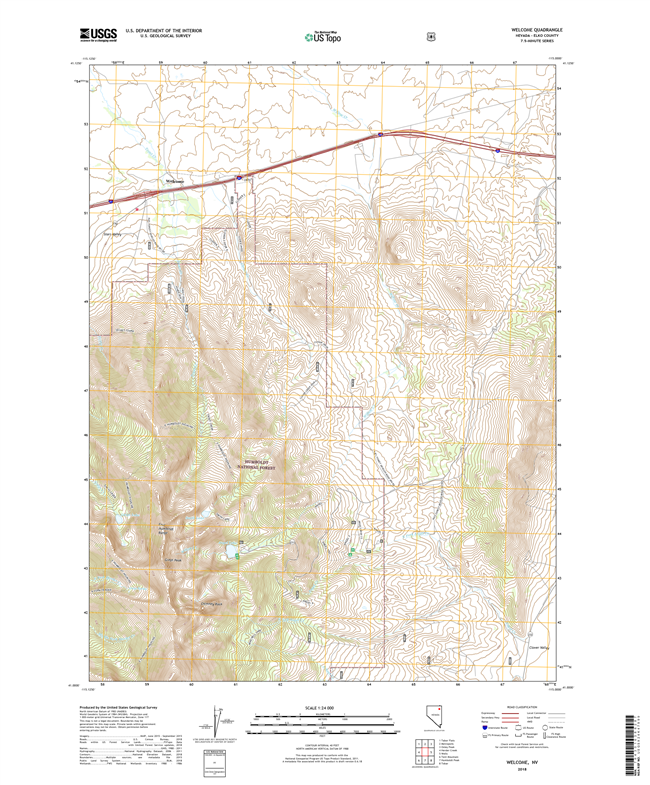Welcome Nevada - 24k Topo Map