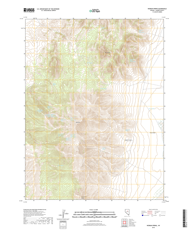 Wenban Spring Nevada - 24k Topo Map
