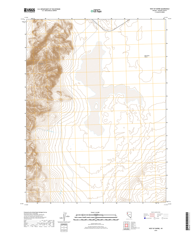 West of Empire Nevada - 24k Topo Map