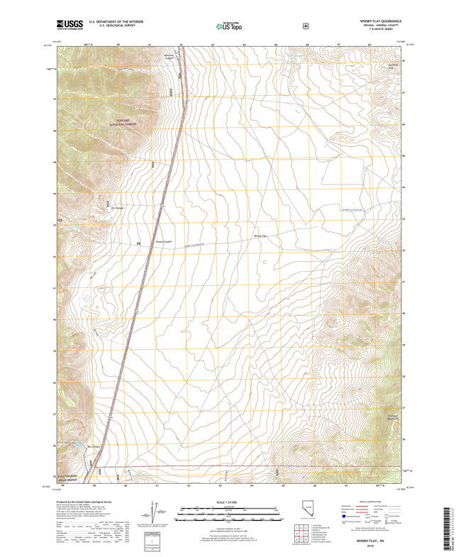 Whisky Flat Nevada - 24k Topo Map