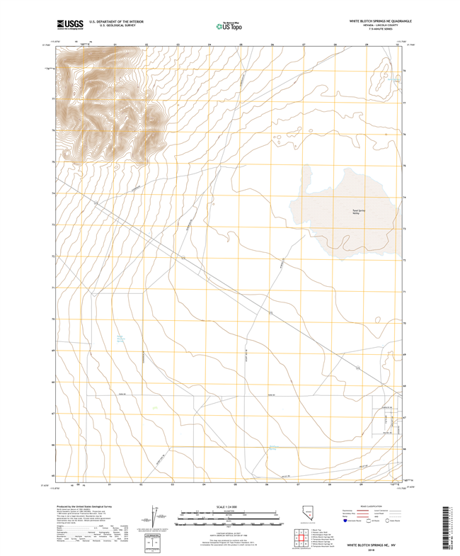 White Blotch Springs NE Nevada - 24k Topo Map
