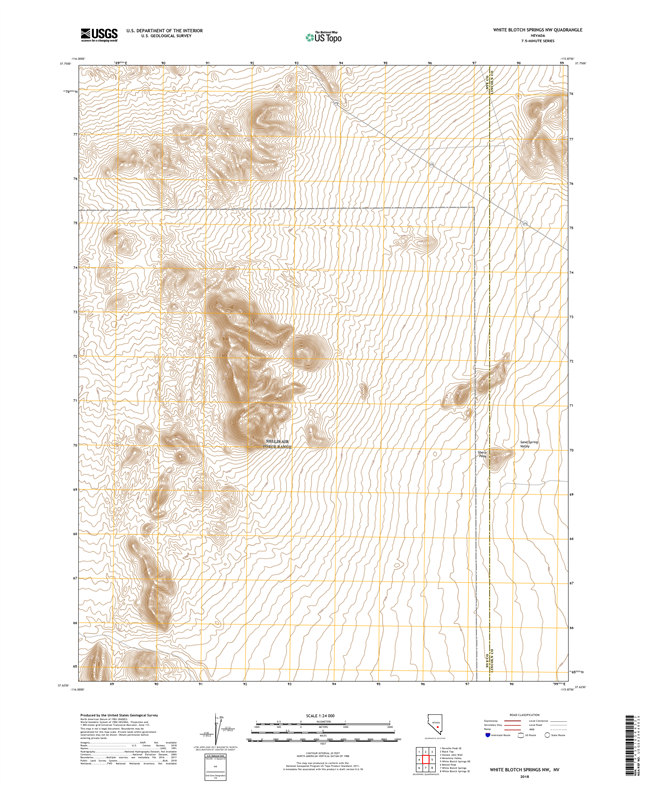 White Blotch Springs NW Nevada - 24k Topo Map