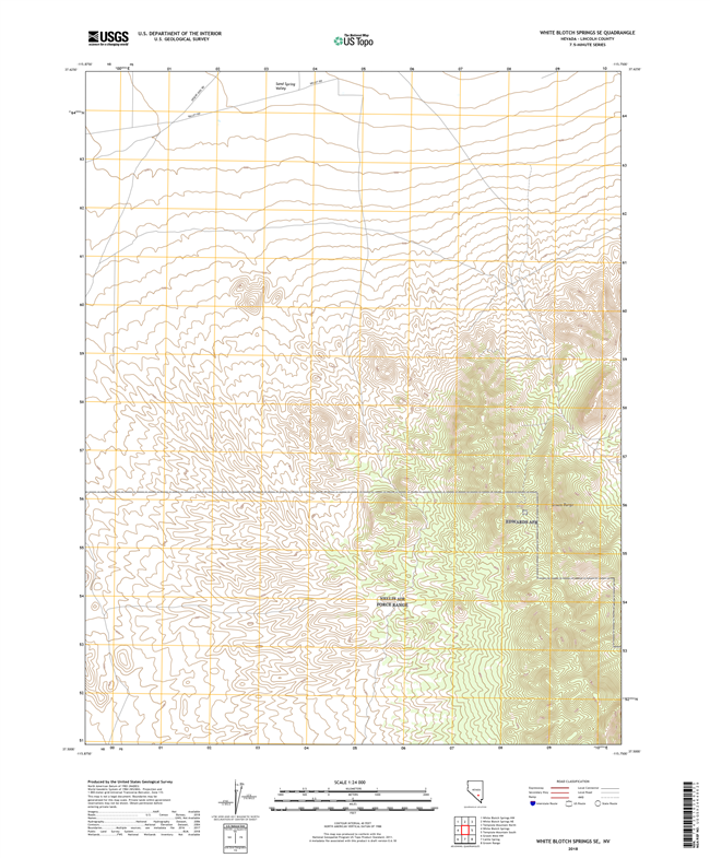 White Blotch Springs SE Nevada - 24k Topo Map