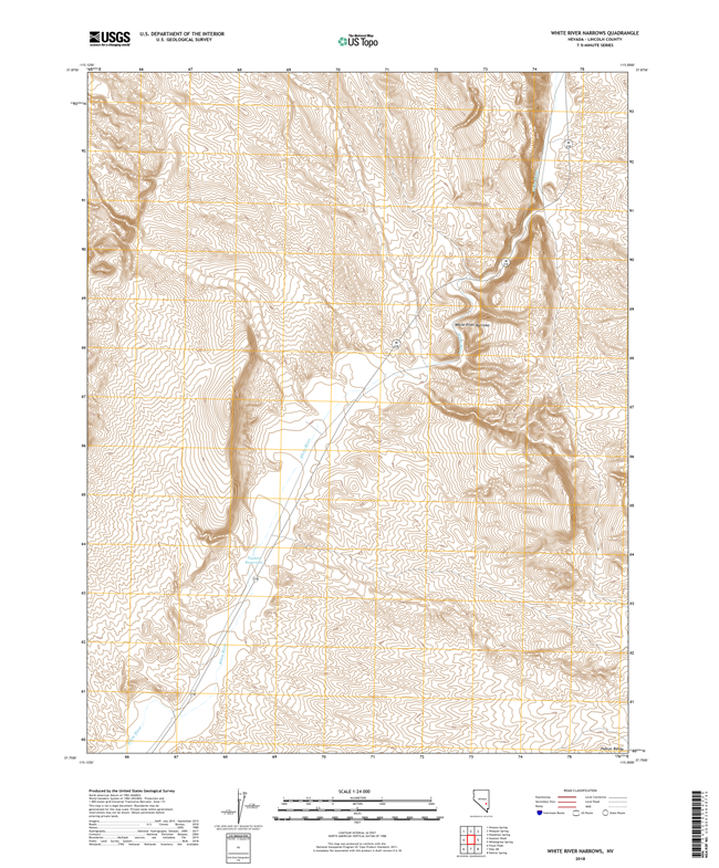 White River Narrows Nevada - 24k Topo Map