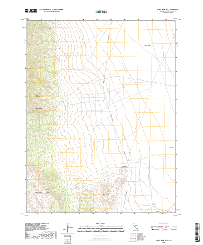 White Sage Well Nevada - 24k Topo Map