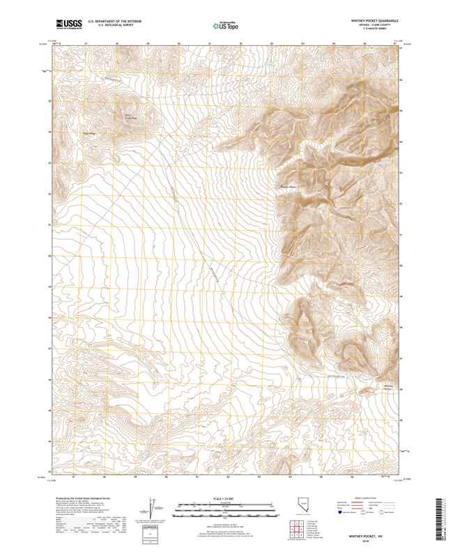 Whitney Pocket Nevada - 24k Topo Map