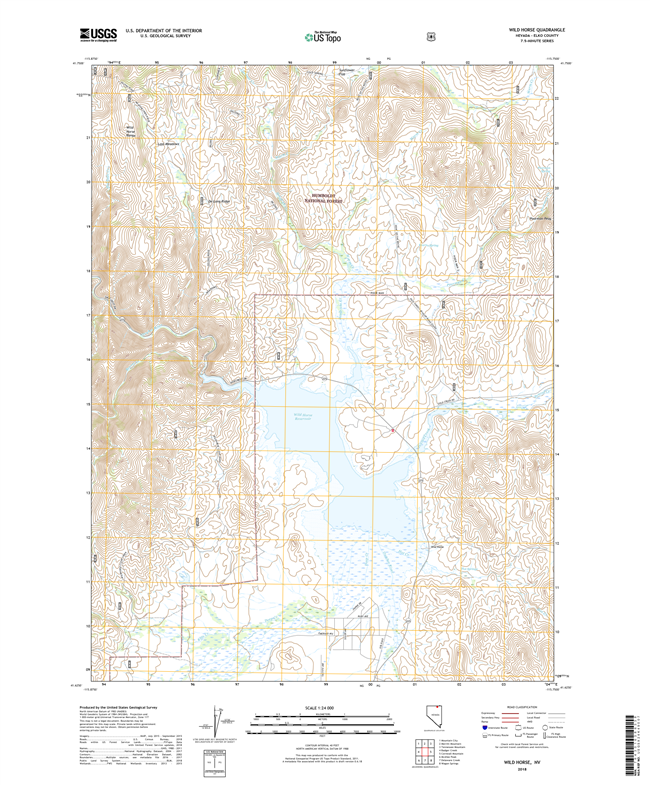 Wild Horse Nevada - 24k Topo Map