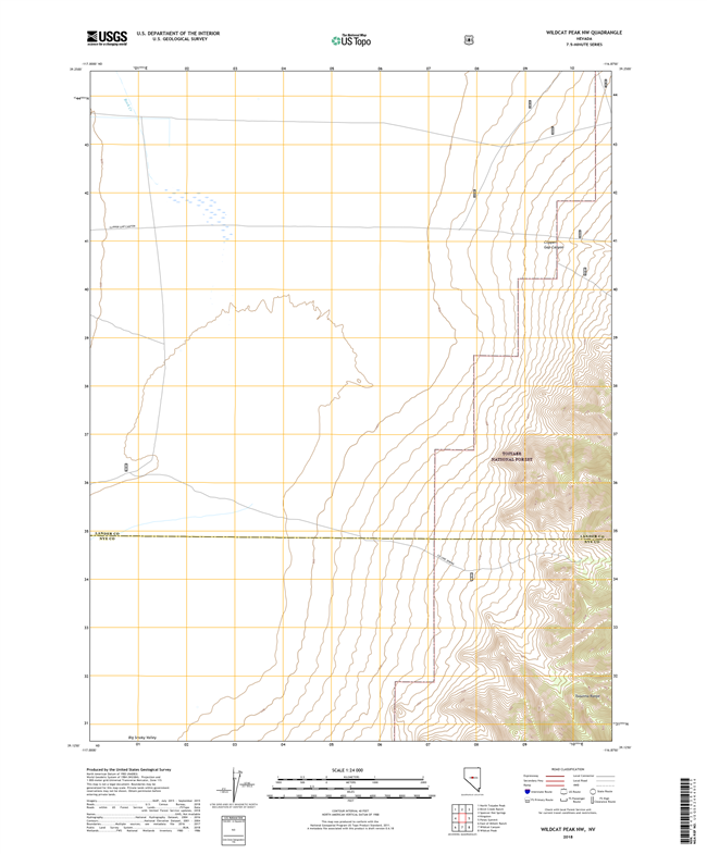 Wildcat Peak NW Nevada - 24k Topo Map
