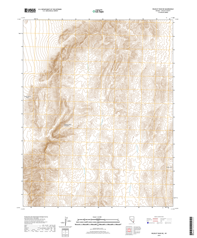 Wildcat Wash NE Nevada - 24k Topo Map