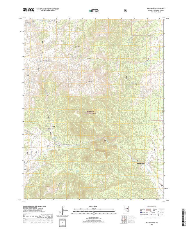 Willow Grove Nevada - 24k Topo Map