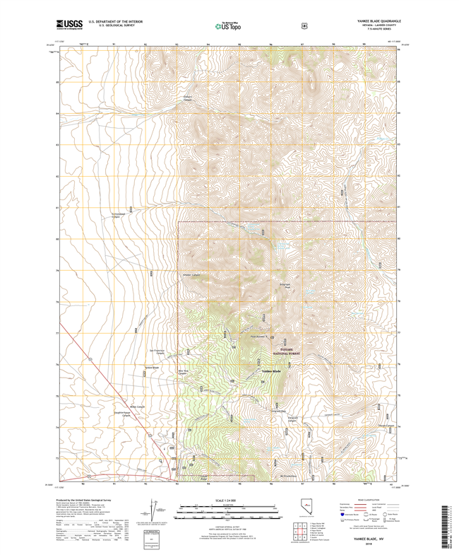 Yankee Blade Nevada - 24k Topo Map