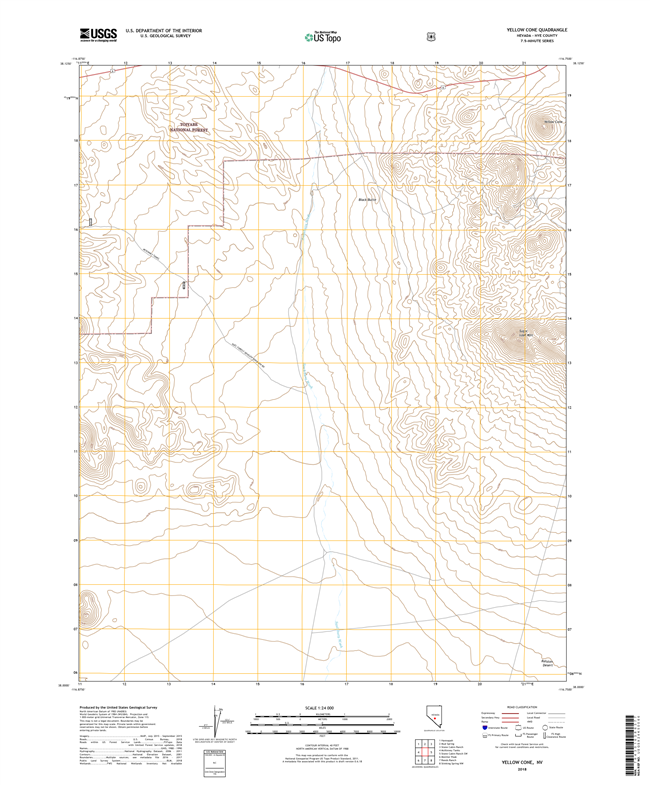 Yellow Orchard Nevada - 24k Topo Map