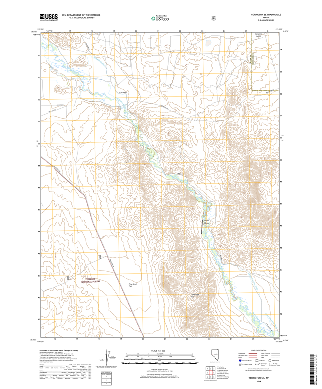 Yerington SE Nevada - 24k Topo Map