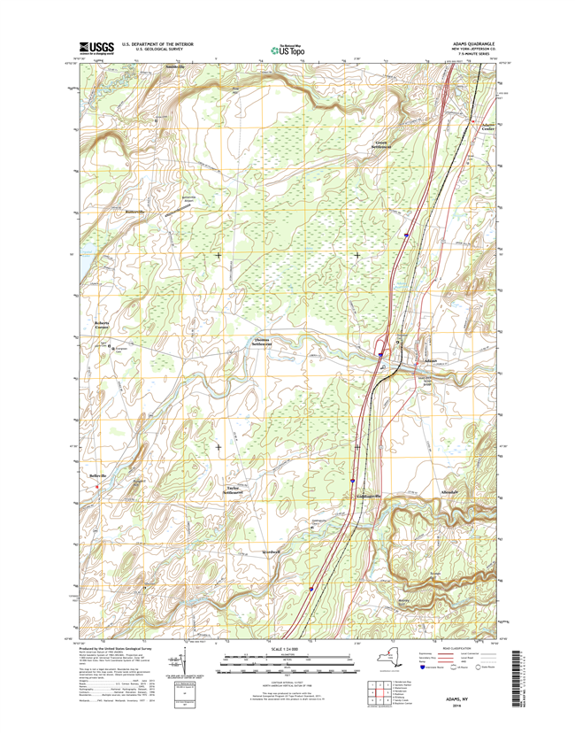 Adams New York - 24k Topo Map