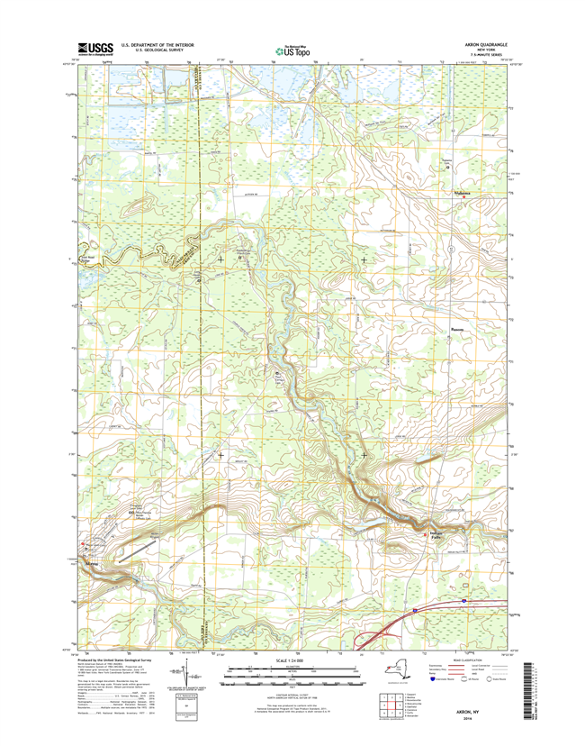 Akron New York - 24k Topo Map