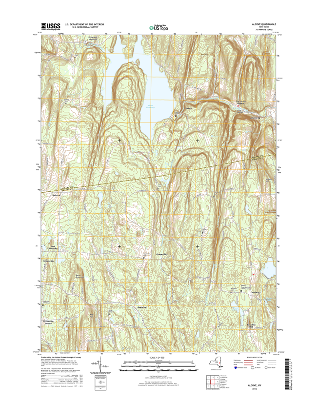 Alcove New York - 24k Topo Map