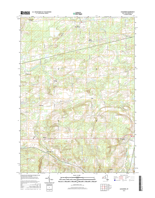 Alexander New York - 24k Topo Map