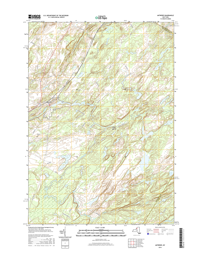 Antwerp New York - 24k Topo Map