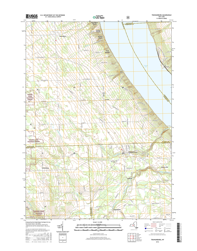 Trumansburg New York - 24k Topo Map
