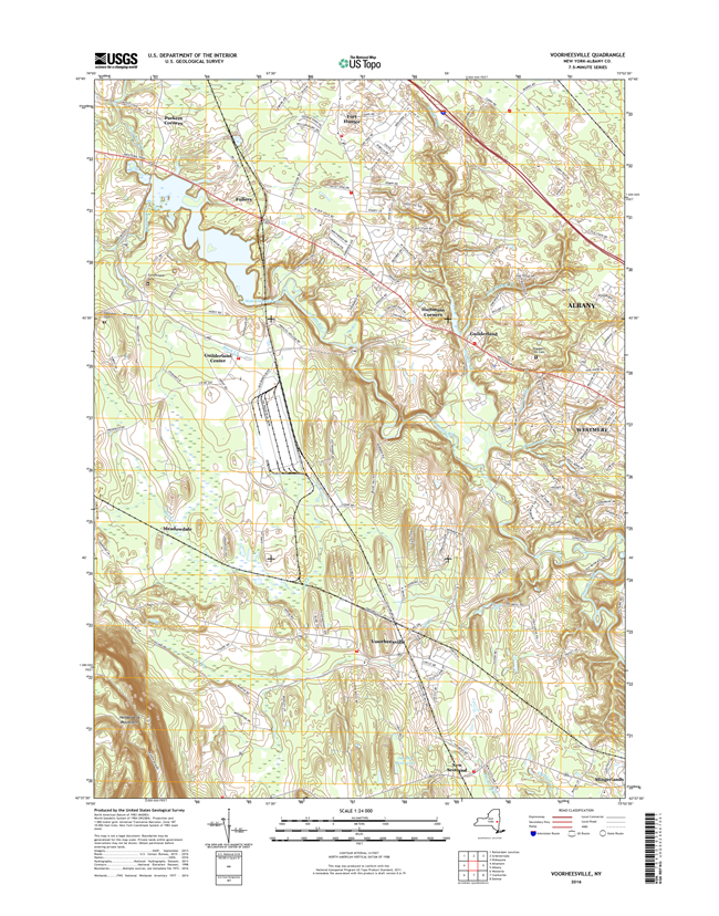 Voorheesville New York - 24k Topo Map