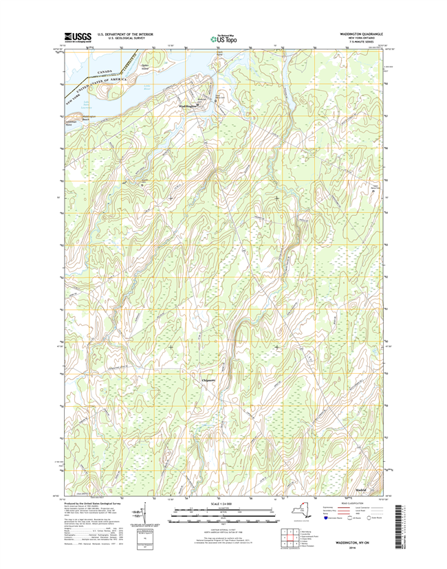 Waddington New York - 24k Topo Map