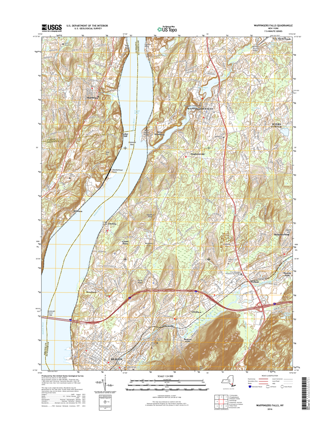 Wappingers Falls New York - 24k Topo Map