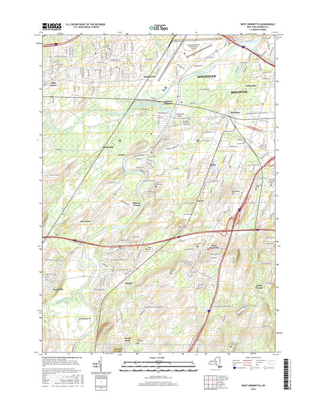 West Henrietta New York - 24k Topo Map
