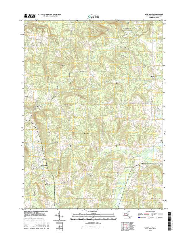 West Valley New York - 24k Topo Map