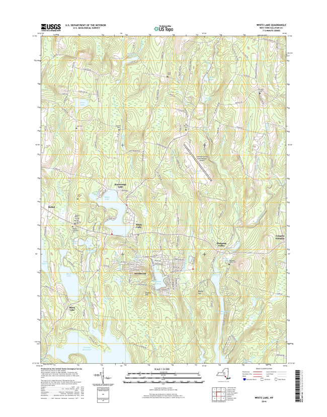 White Lake New York - 24k Topo Map