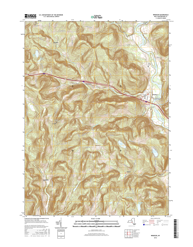 Windsor New York - 24k Topo Map