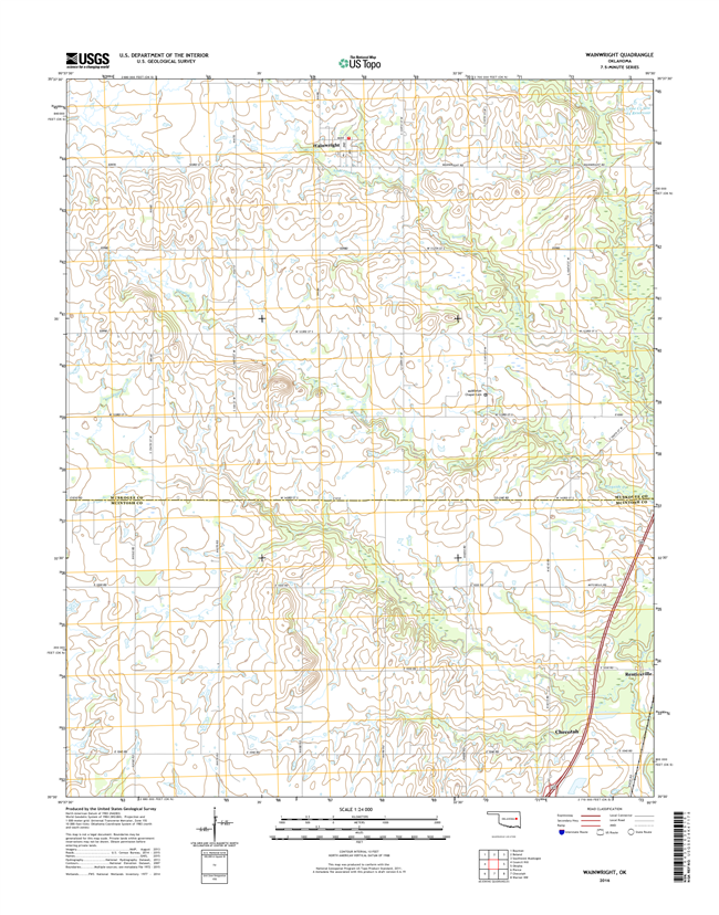 Wainwright Oklahoma  - 24k Topo Map