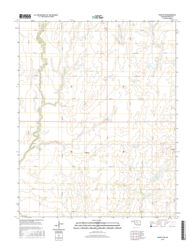 Wakita SW Oklahoma  - 24k Topo Map